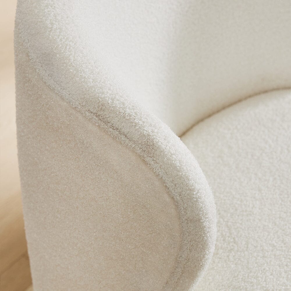 Chic Upholstered Swivel Chair - House Comfort