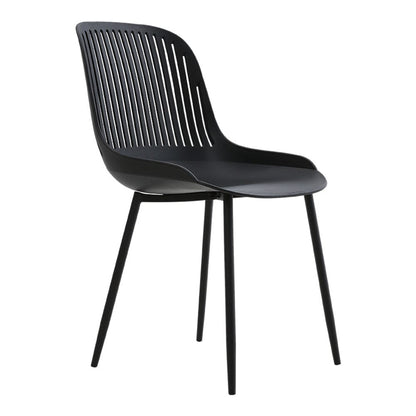 Classic White Plastic Chair, Set of Four, Durable and Lightweight - House Comfort