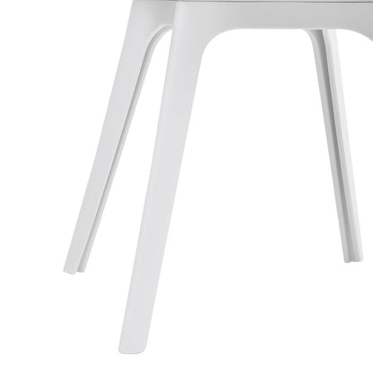 Classic White Plastic Chair, Set of Four, Durable and Lightweight - House Comfort