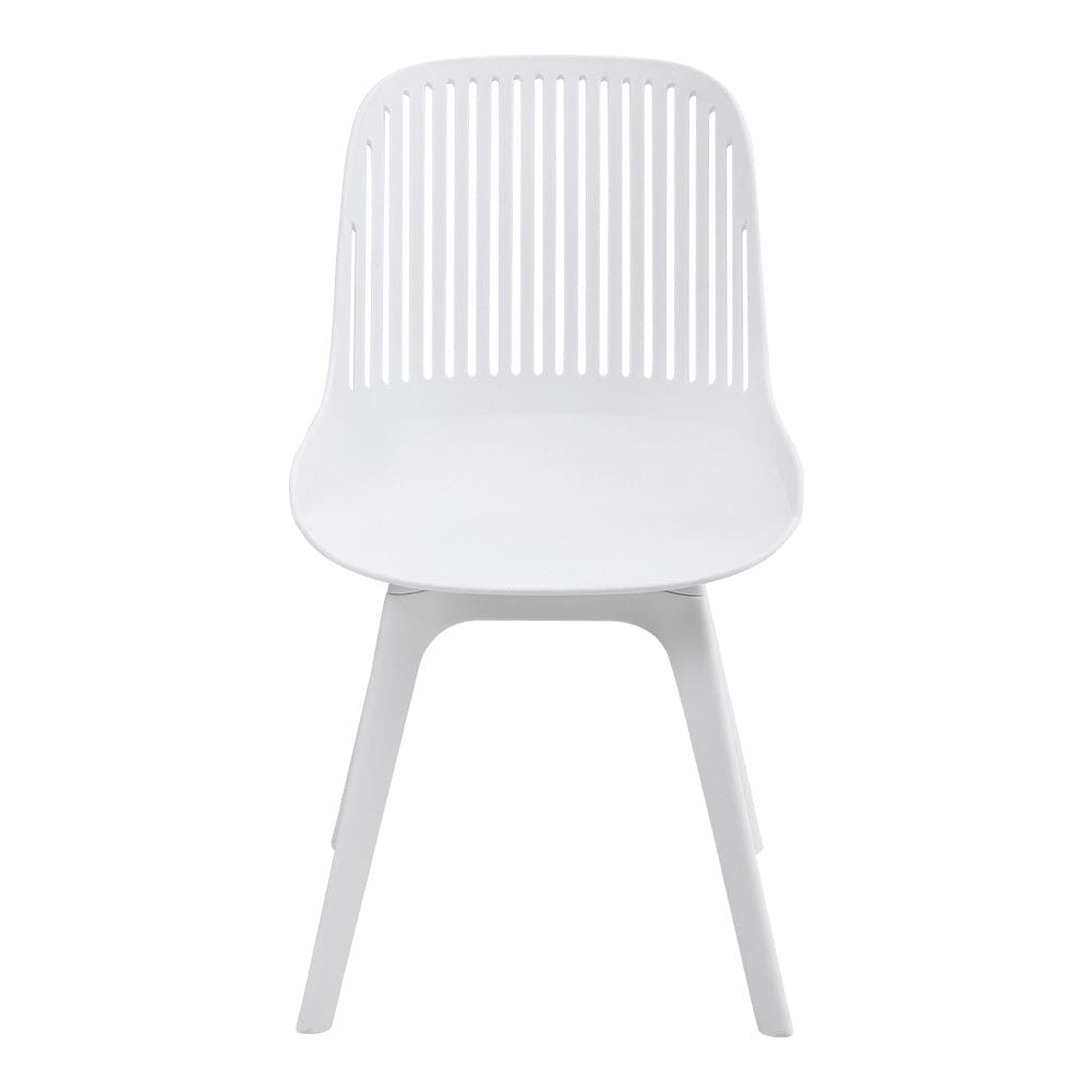Classic White Plastic Chair, Set of Four, Durable and Lightweight - House Comfort