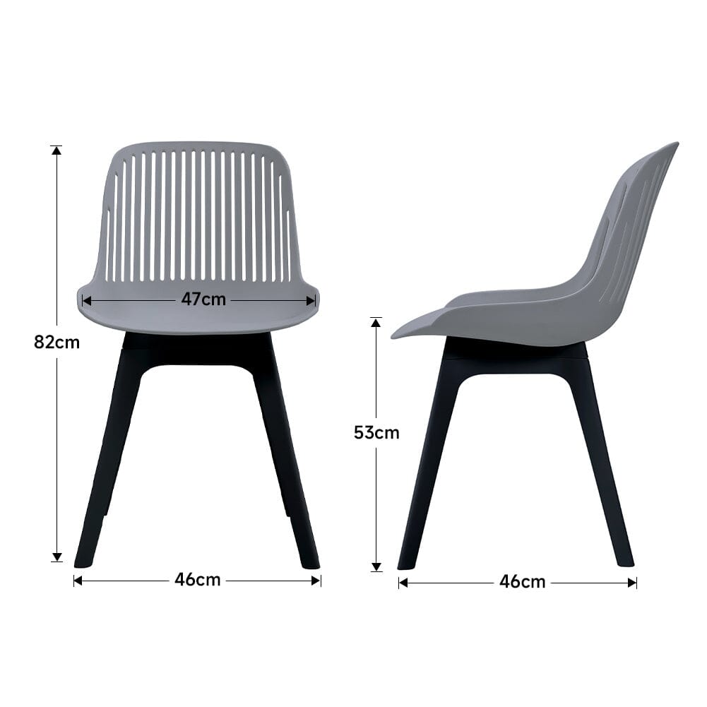 Classic White Plastic Chair, Set of Four, Durable and Lightweight - House Comfort