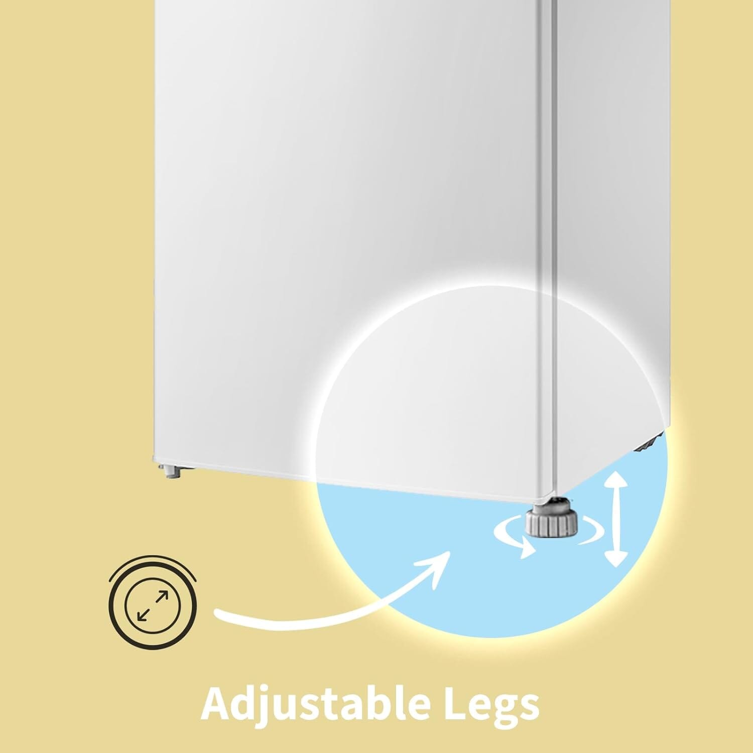 COMFEE 131L White Under Counter Larder Fridge with Adjustable Shelves - House Comfort