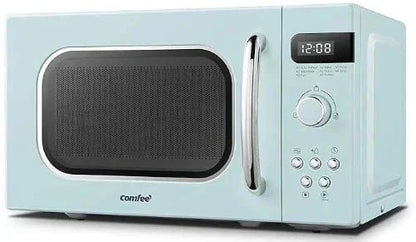 COMFEE 800W 20L Retro Microwave Oven with LED Display Red/Cream/Pastel Green - House Comfort