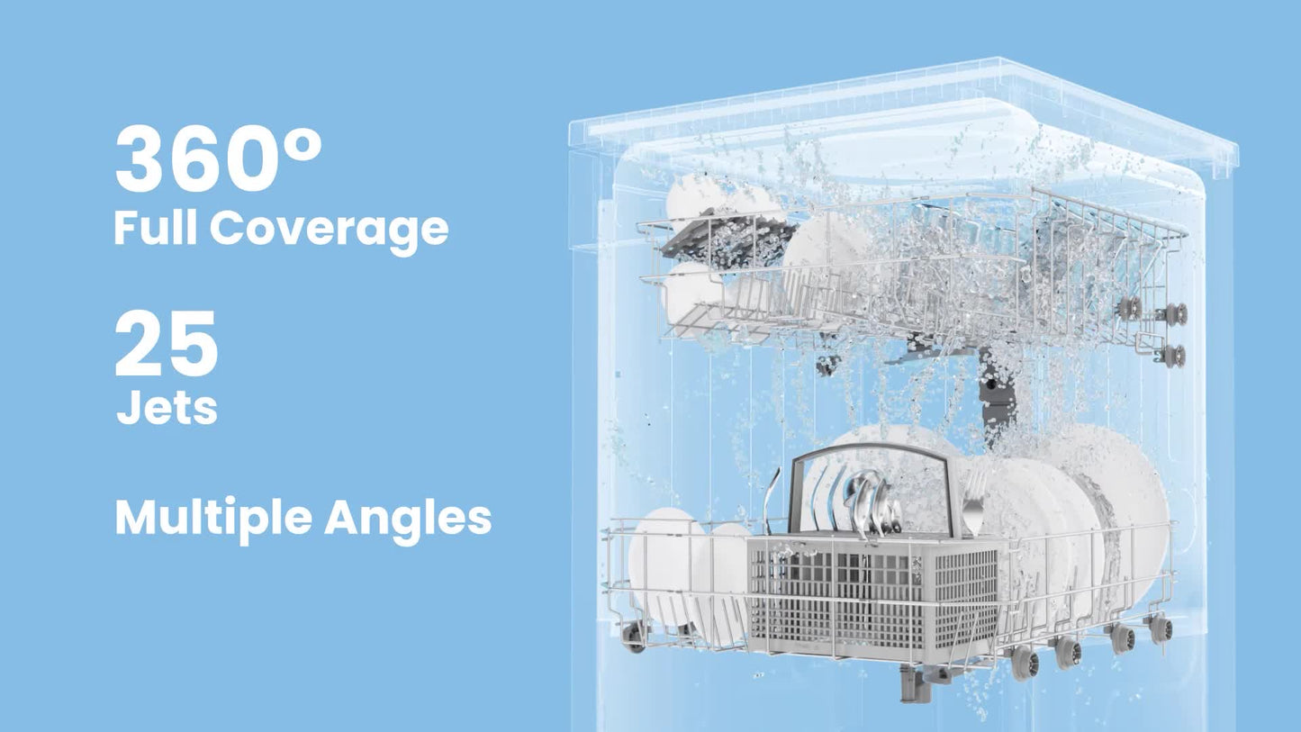 COMFEE Cloud Wash Freestanding Dishwasher with 12 place settings - House Comfort