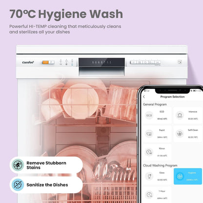 COMFEE Cloud Wash Freestanding Dishwasher with 12 place settings - House Comfort