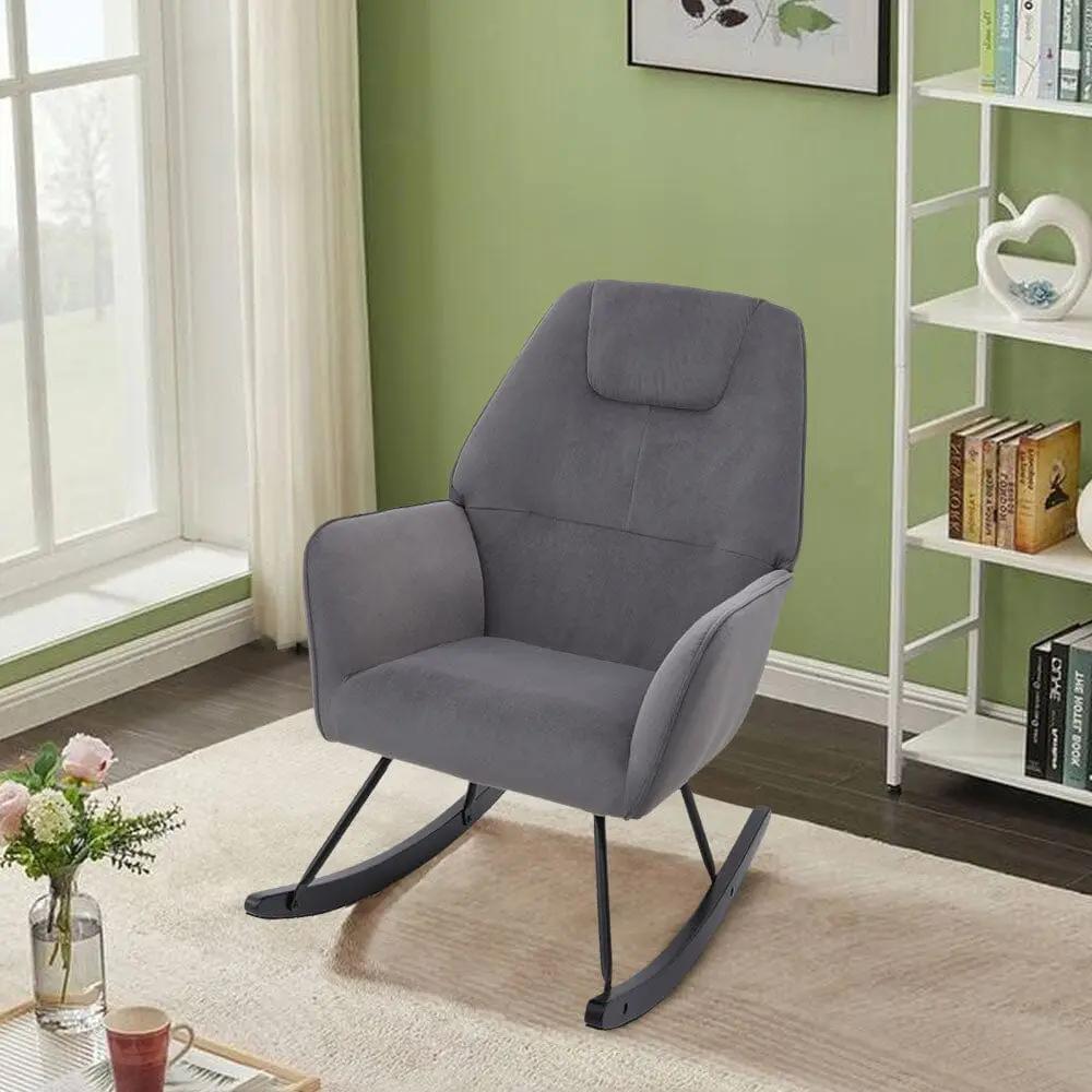 Comfy Grey Nursery Rocking Chair - House Comfort