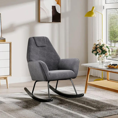 Comfy Grey Nursery Rocking Chair - House Comfort