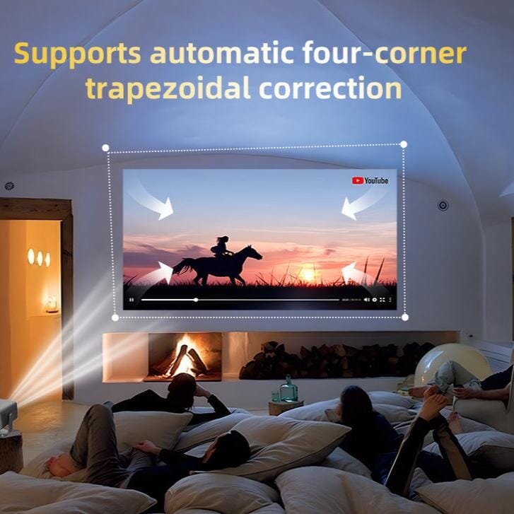 Compact 360 Smart 4K Projector - House Comfort