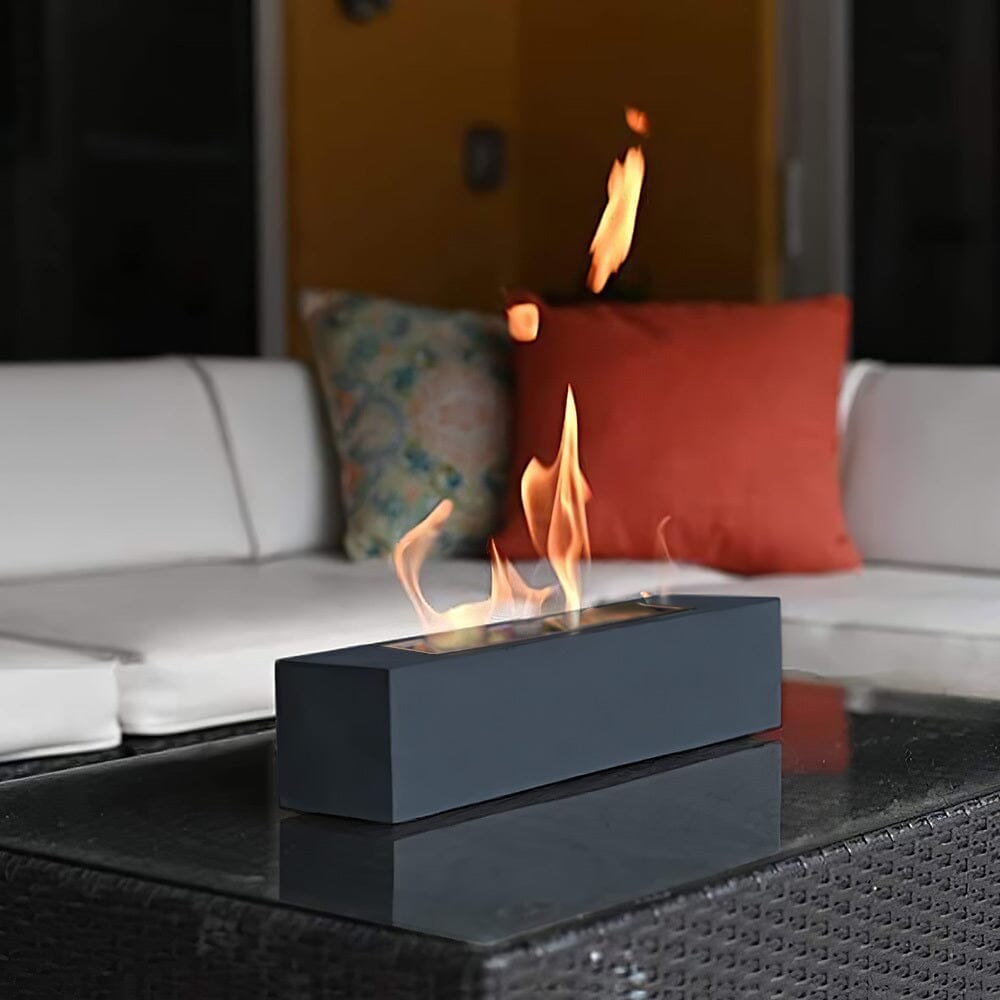 Concrete Rectangle Bio - Ethanol Outdoor Tabletop Fireplace - House Comfort