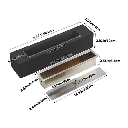 Concrete Rectangle Bio - Ethanol Outdoor Tabletop Fireplace - House Comfort