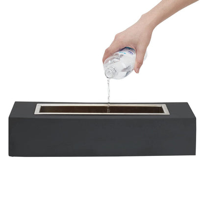 Concrete Rectangle Bio - Ethanol Outdoor Tabletop Fireplace - House Comfort