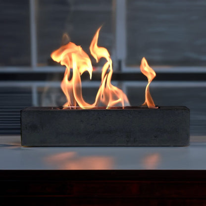 Concrete Rectangle Bio - Ethanol Outdoor Tabletop Fireplace - House Comfort