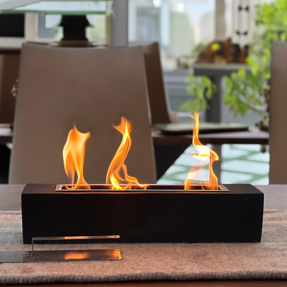 Concrete Rectangle Bio - Ethanol Outdoor Tabletop Fireplace - House Comfort