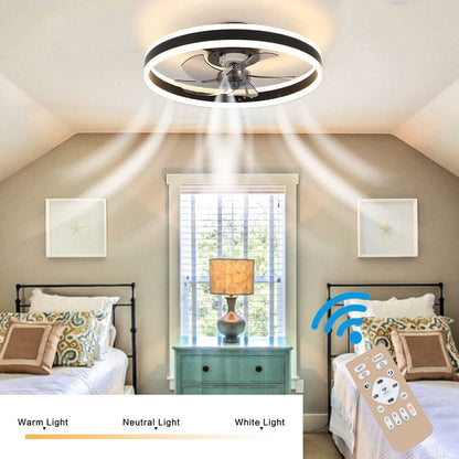 Contemporary Ceiling Fan with LED Lights and Smart Control - House Comfort