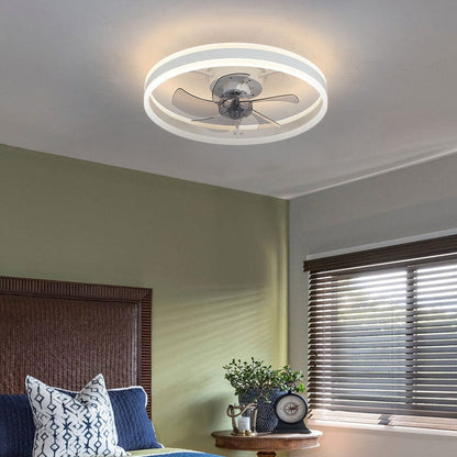 Contemporary Ceiling Fan with LED Lights and Smart Control - House Comfort
