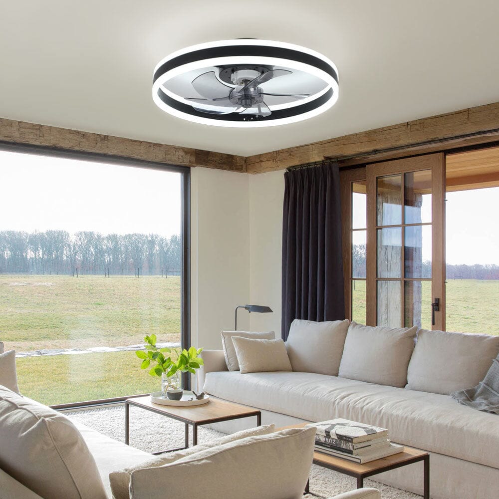 Contemporary Ceiling Fan with LED Lights and Smart Control - House Comfort