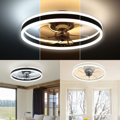 Contemporary Ceiling Fan with LED Lights and Smart Control - House Comfort