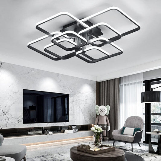 Contemporary LED Energy - efficient Semi Flush Ceiling Light - House Comfort