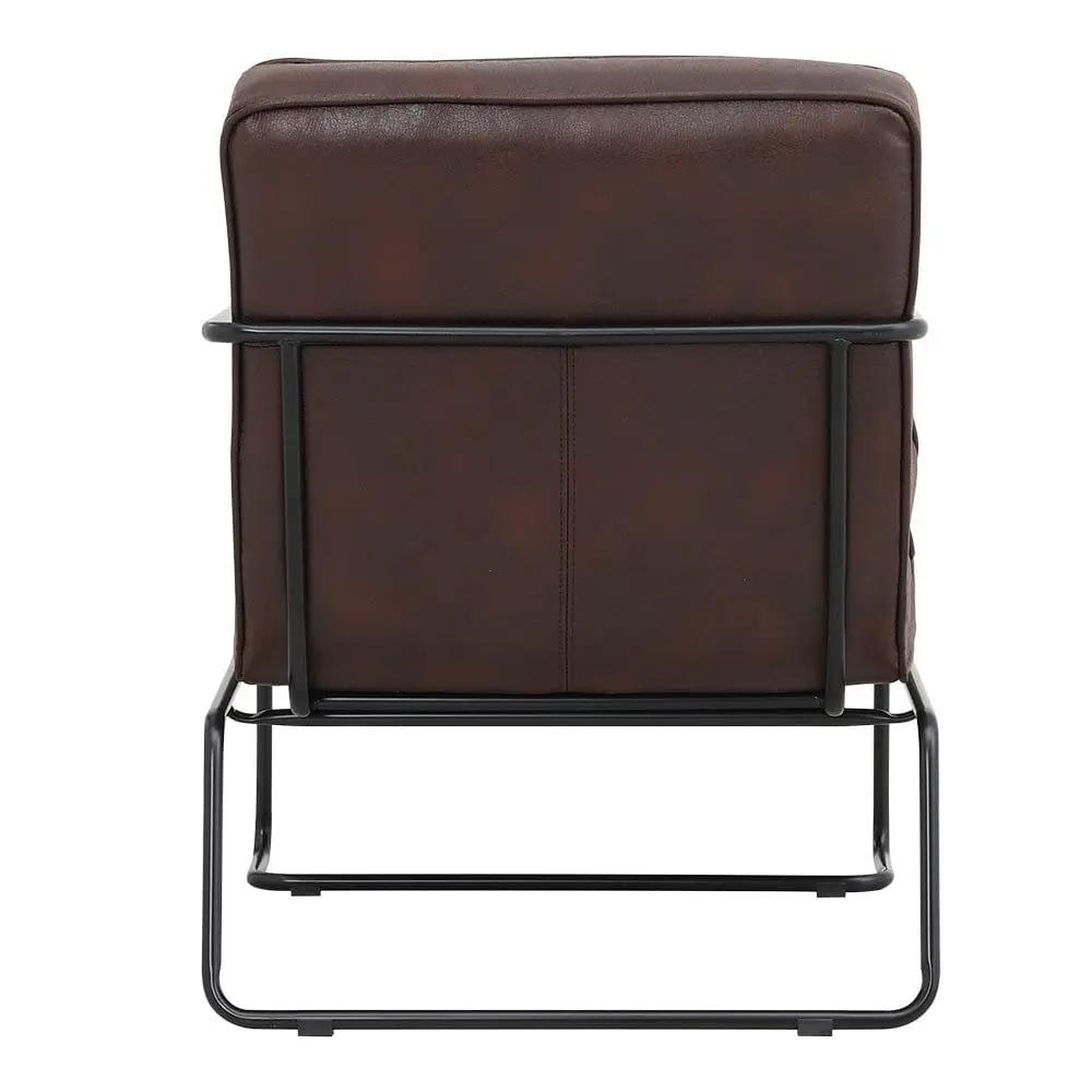 Contemporary Metal Legs Tufted Leisure Armchair - House Comfort
