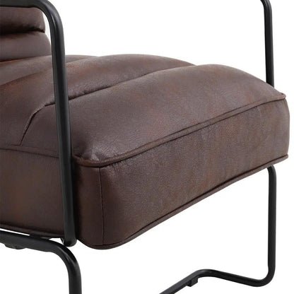 Contemporary Metal Legs Tufted Leisure Armchair - House Comfort