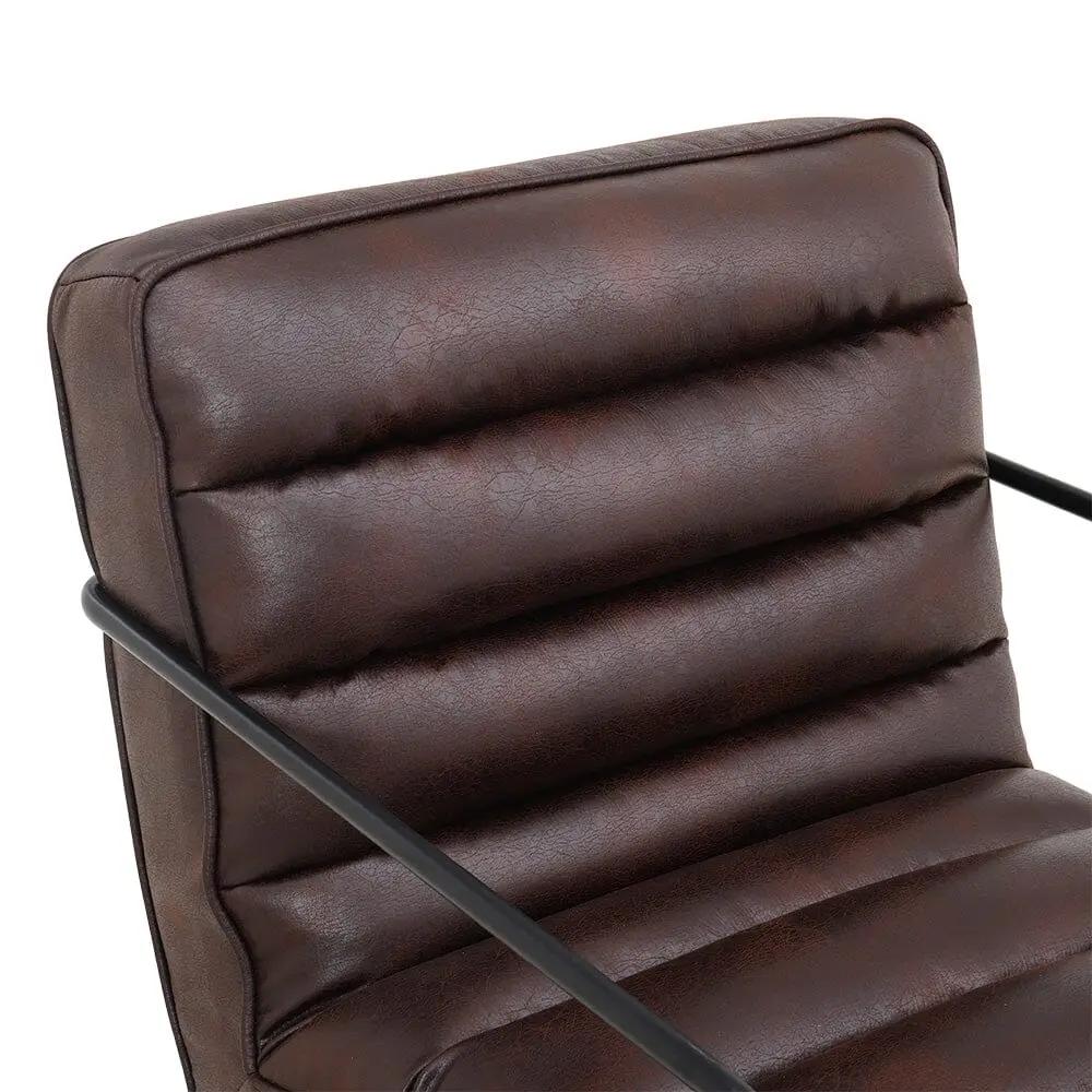 Contemporary Metal Legs Tufted Leisure Armchair - House Comfort