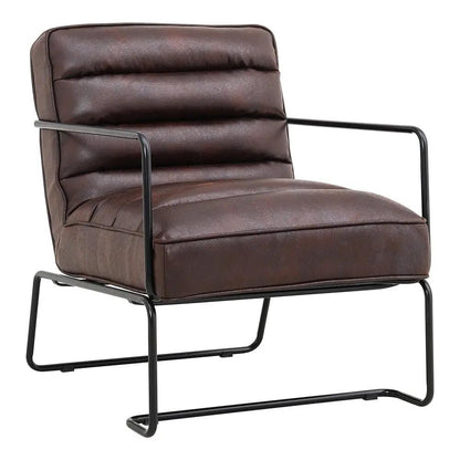 Contemporary Metal Legs Tufted Leisure Armchair - House Comfort