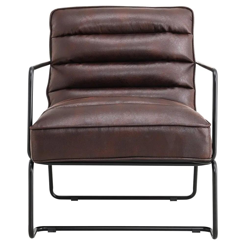 Contemporary Metal Legs Tufted Leisure Armchair - House Comfort