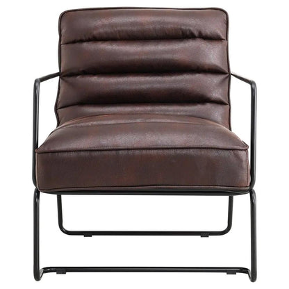 Contemporary Metal Legs Tufted Leisure Armchair - House Comfort