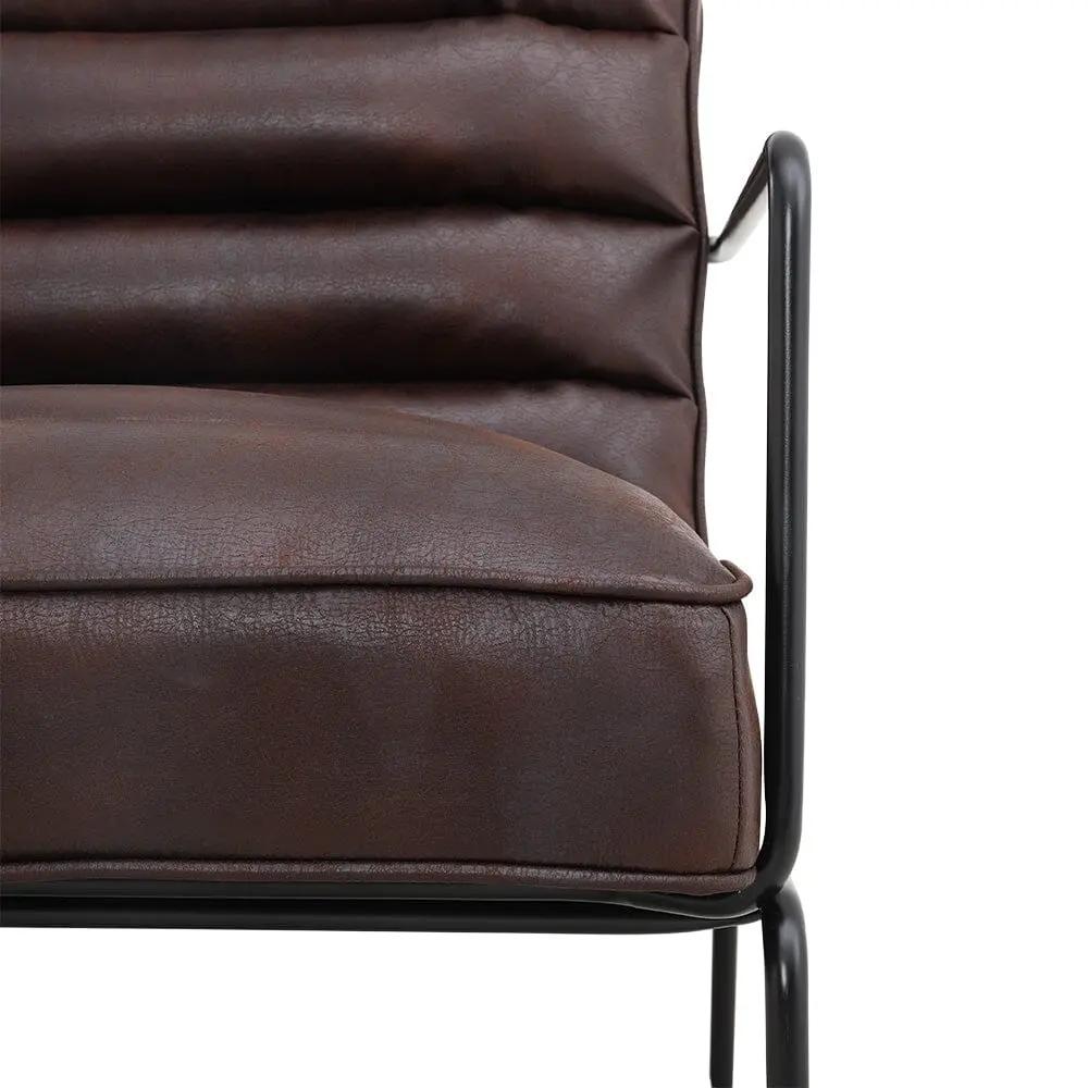 Contemporary Metal Legs Tufted Leisure Armchair - House Comfort