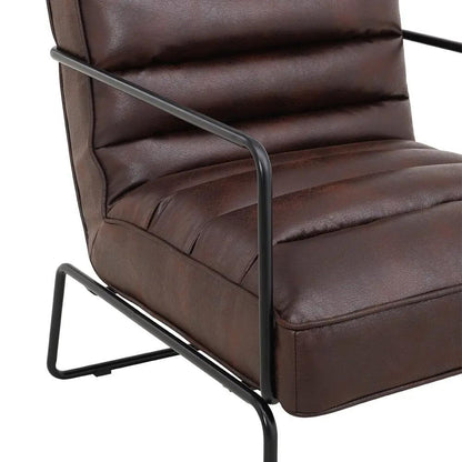 Contemporary Metal Legs Tufted Leisure Armchair - House Comfort