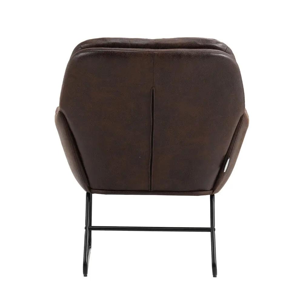 Contemporary Metal Legs Tufted Leisure Armchair - House Comfort