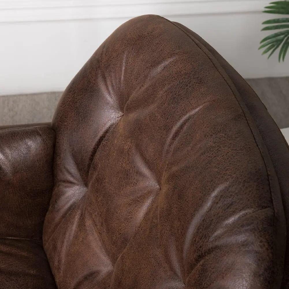 Contemporary Metal Legs Tufted Leisure Armchair - House Comfort