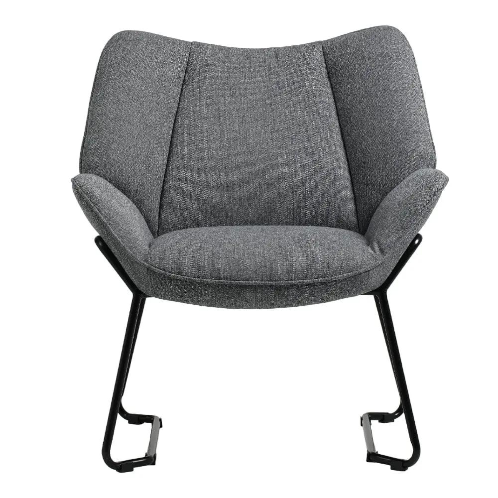Contemporary Metal Legs Tufted Leisure Armchair - House Comfort