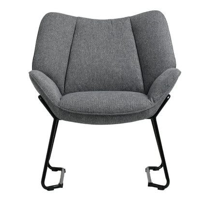 Contemporary Metal Legs Tufted Leisure Armchair - House Comfort