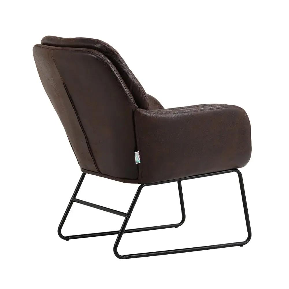 Contemporary Metal Legs Tufted Leisure Armchair - House Comfort