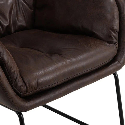 Contemporary Metal Legs Tufted Leisure Armchair - House Comfort