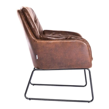 Contemporary Metal Legs Tufted Leisure Armchair - House Comfort