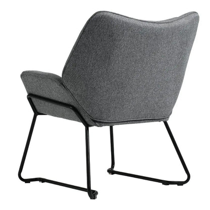 Contemporary Metal Legs Tufted Leisure Armchair - House Comfort