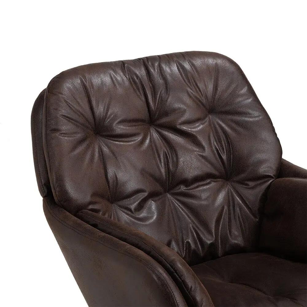 Contemporary Metal Legs Tufted Leisure Armchair - House Comfort