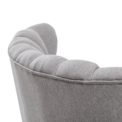 Contemporary Wing Back Armchair and Ottoman Set with Cushion and Footstool - House Comfort