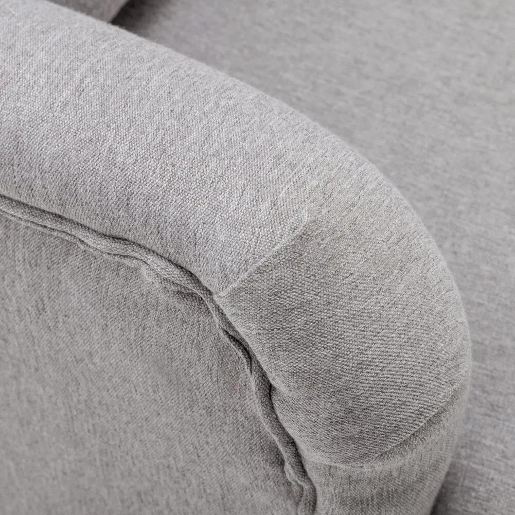 Contemporary Wing Back Armchair and Ottoman Set with Cushion and Footstool - House Comfort