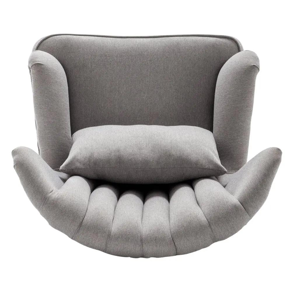 Contemporary Wing Back Armchair and Ottoman Set with Cushion and Footstool - House Comfort