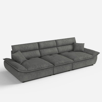 Cottonfy Adjustable Backrest Sailboat Corduroy Sofa Green - House Comfort