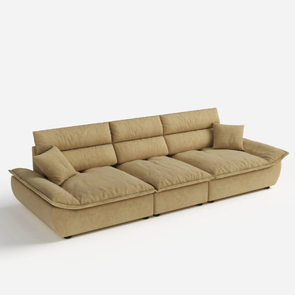 Cottonfy Adjustable Backrest Sailboat Corduroy Sofa Green - House Comfort