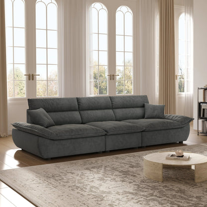 Cottonfy Adjustable Backrest Sailboat Corduroy Sofa Green - House Comfort