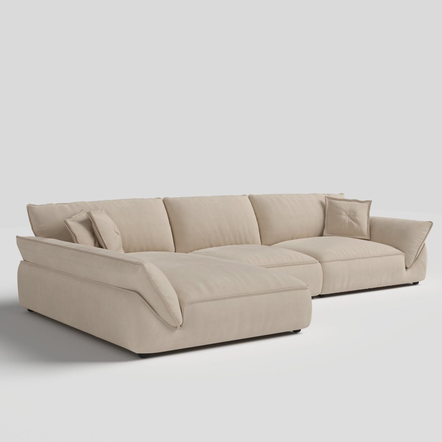 Cottonfy Cat - Scratch Resistant Fabric Elephant Ears Style Corner Sofa - House Comfort