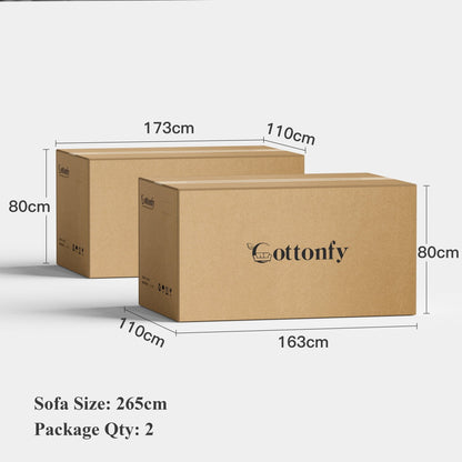 Cottonfy Cat - Scratch Resistant Fabric Elephant Ears Style Corner Sofa - House Comfort