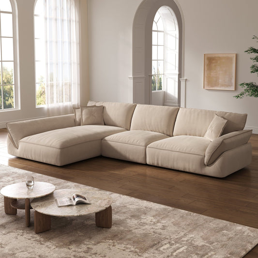 Cottonfy Cat - Scratch Resistant Fabric Elephant Ears Style Corner Sofa - House Comfort