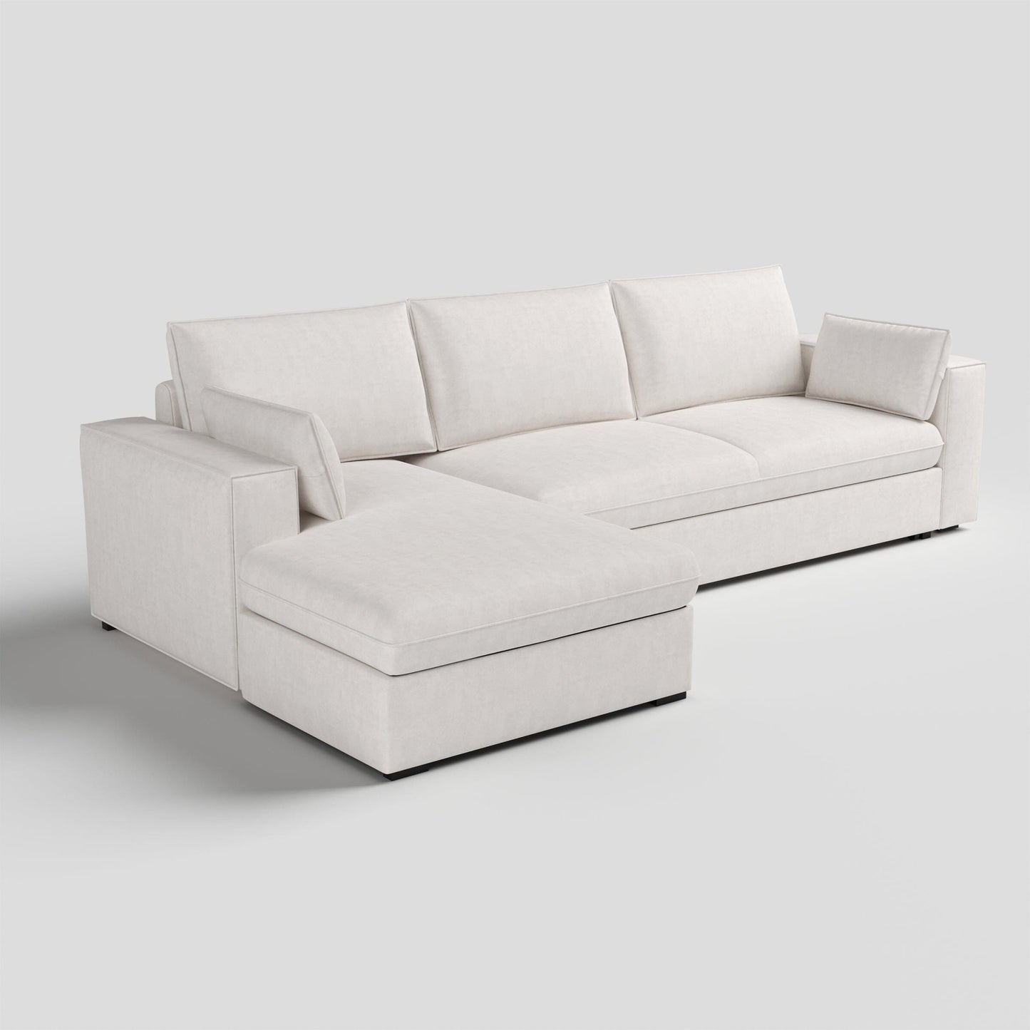 Cottonfy Creamy Tofu Block Pullout Sofa Bed with Storage - House Comfort