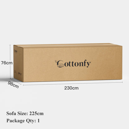 Cottonfy Creamy Tofu Block Pullout Sofa Bed with Storage - House Comfort